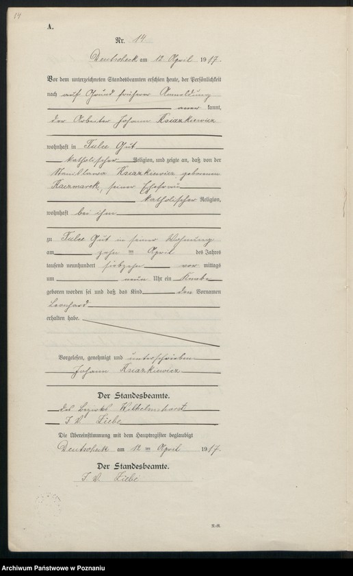 Obraz 16 z jednostki "Geburts-Neben-Register"