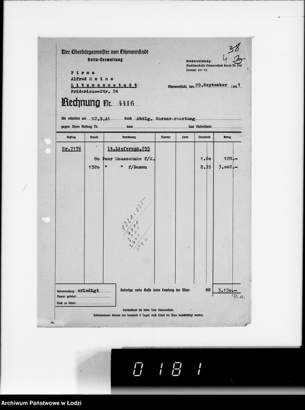 Obraz 8 z jednostki "Firma Heine Litzmannstadt.[Zakup obuwia i towarów włókienniczych]"