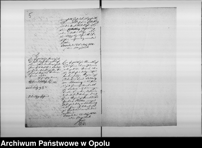 Obraz 8 z jednostki "Acta des Magistrats zu Oppeln betreffend: den in Wahnsinn verfallenen Regierungs-Secretair Baron Ludwig v[on] Schoening"