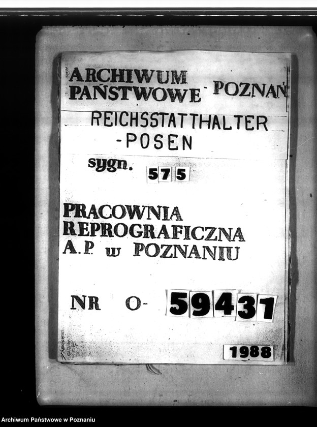 Obraz 1 z jednostki "Wohnungszuweisungen für Deutsche. Verdrängung der Polen."