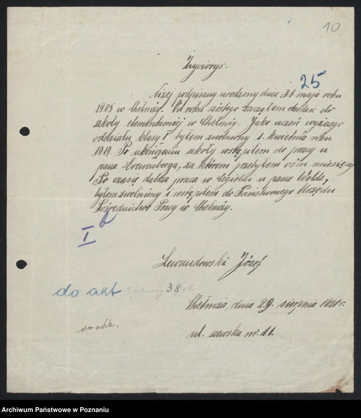 Obraz 12 z jednostki "[Sprawy osobowe urzędu Pośrednictwa Pracy w Chełmży]"