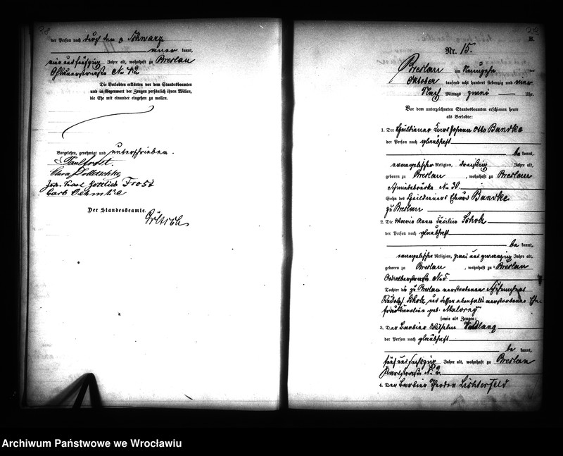 image.from.unit.number "Heiraths-Haupt-Register Breslau I 1874 Band 1"