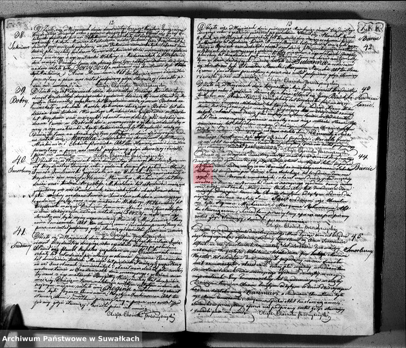 image.from.unit.number "Akta trzech obiektów urodzenia, małżeństw i zejścia parafii weysieyskiey z roku 1832"