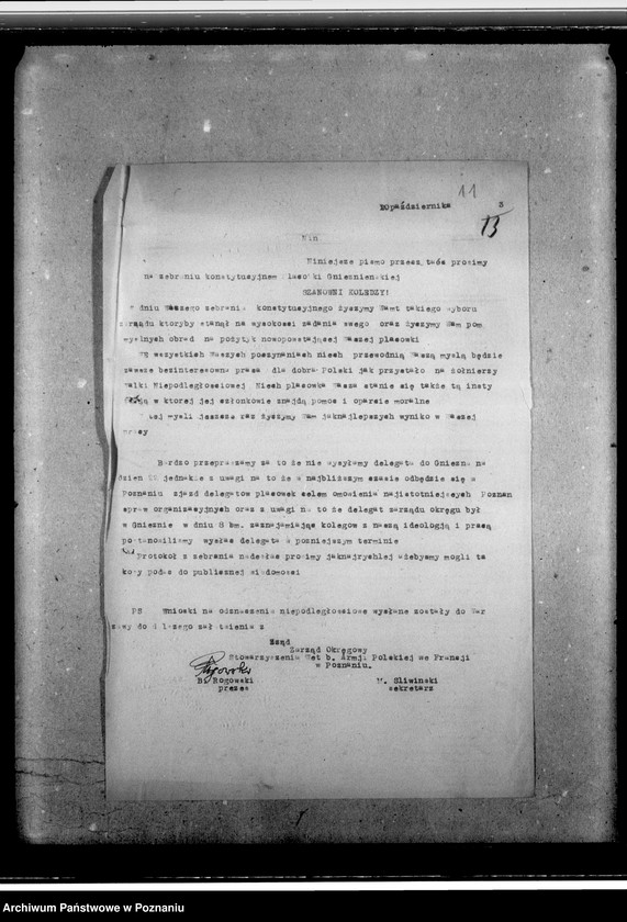 image.from.unit.number "Sprawy organizacyjne i personalne - korespondencja, ewidencja członków, skład zarządu, organizacja"