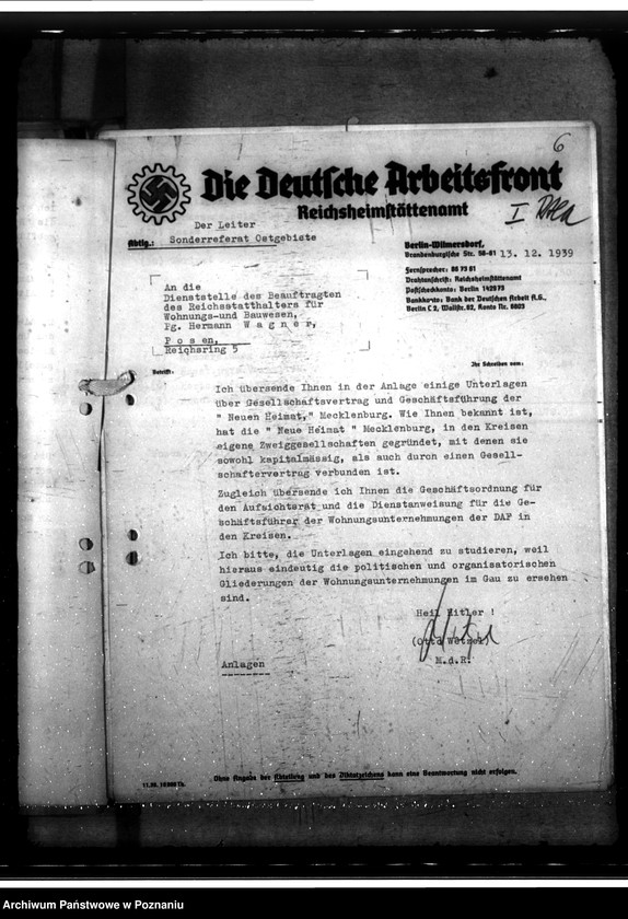 Obraz 10 z jednostki "Neue Heimat. Gemeinnützige Wohnungs- und Siedlungsgesellschaft der. D. A. F."