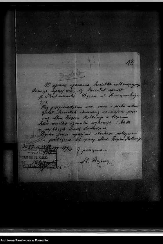 Obraz 17 z jednostki "Warsztat wulkanizacyjny St. Rajewicza w Wolsztynie nr woj. kotła 6504"