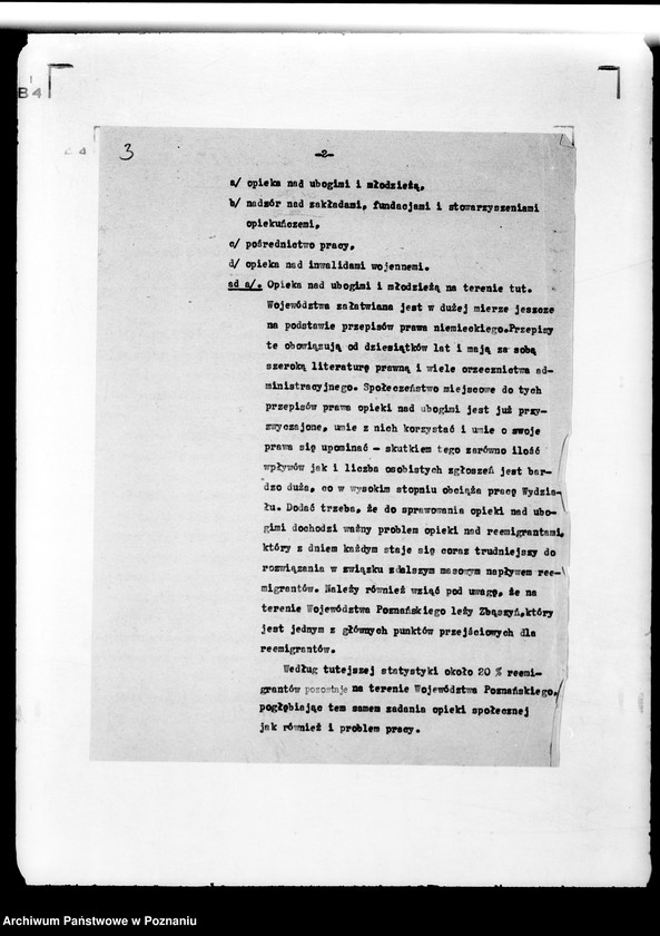 Obraz 6 z jednostki "Sprawy ogólne dotyczące organizacji Urzędu Wojewódzkiego, powiatowych władz administracji ogólnej i innych władz podległych"