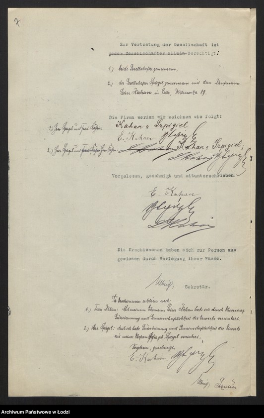 Obraz 9 z jednostki "Kahan i Szpigiel - spółka handowa"