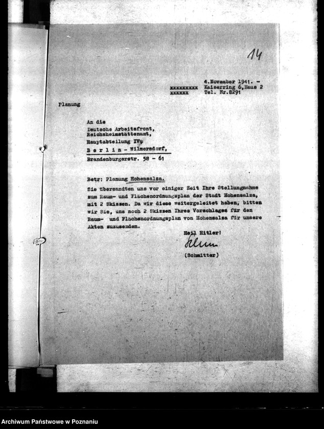 Obraz 18 z jednostki "Bebauungspläne von Dietfurt (Żnin), Gasten, Kutno, Hohensalza (Inowrocław), Mogilno, Konin, Warthbrücken (Koło)"