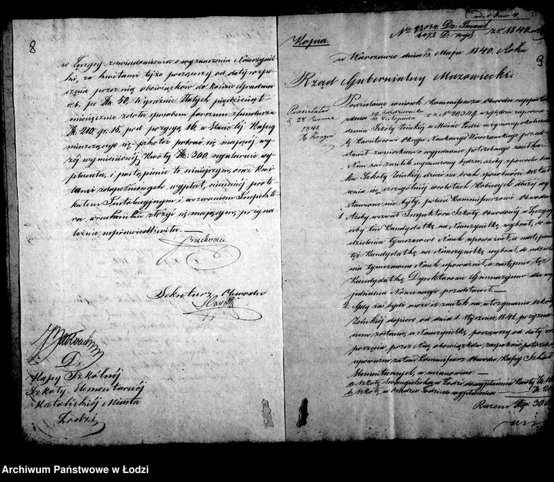 Obraz 12 z jednostki "Dowody do usprawiedliwienia rachunków kasy szkoły elementarnej katolickiej miasta Łodzi co co przychodów i rozchodów za lata 1840-1850"