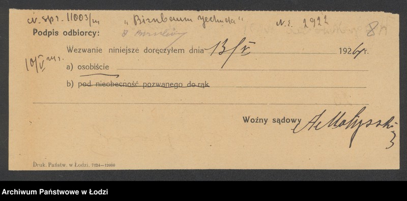 Obraz 10 z jednostki "Jechuda Birnbaum- sprzedaż pończoch i trykotów"