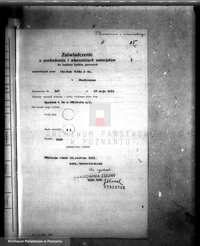 Obraz 19 z jednostki "Cukrownia w Zdunach pow. krotoszyński nr woj. kotła 4977"