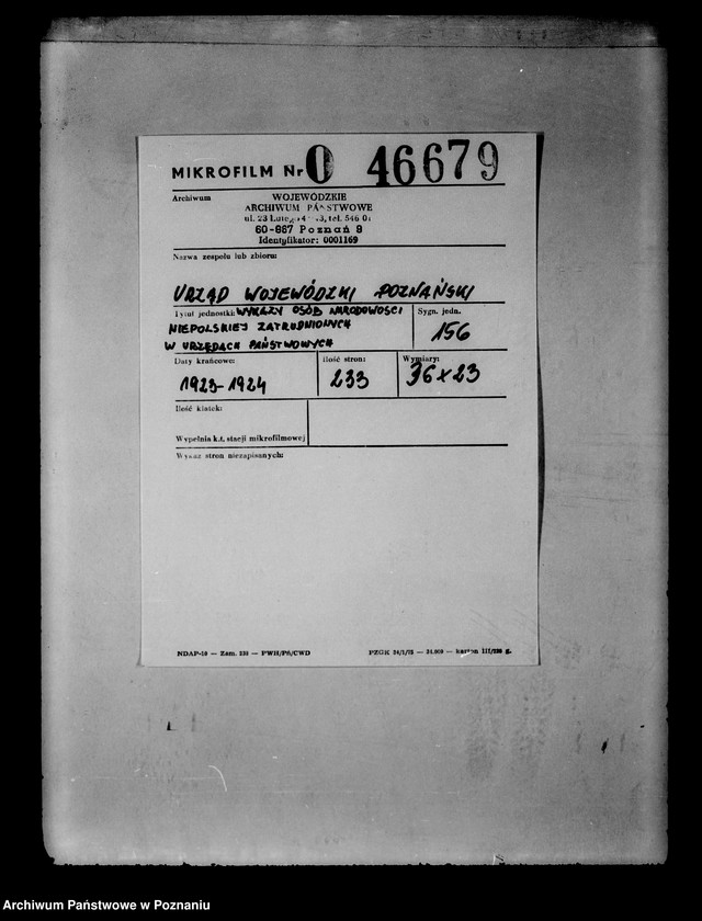 Obraz 2 z jednostki "Wykazy osób narodowości niepolskiej zatrudnionych w urzędach państwowych"