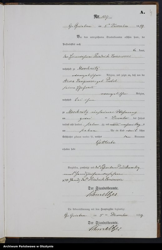 image.from.unit.number "Geburts-Neben-Register Tom II, Nr 107 - 113"