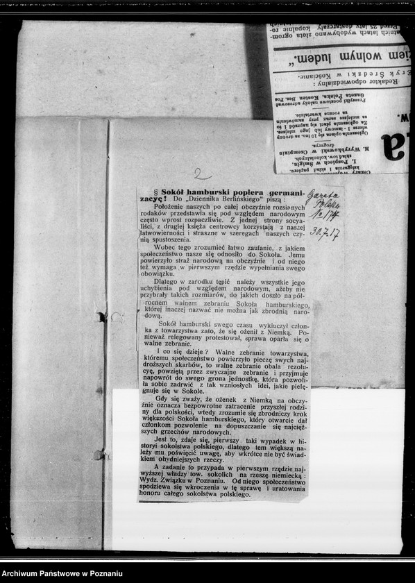 image.from.unit.number "Objawy dobrowolnej germanizacji. [Wycinki prasowe]"