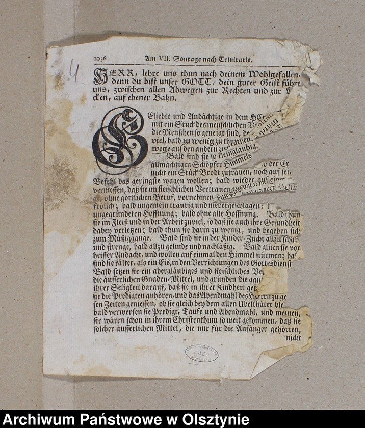 image.from.unit.number "1. Predikte im Jahre 1728 /Bruchstück/ 2.Amtsblätter pro 1842-1848 3. Lieder, Couplete usw. nach d. 1871 J. 4. Zeitungsausschnitte 1932"
