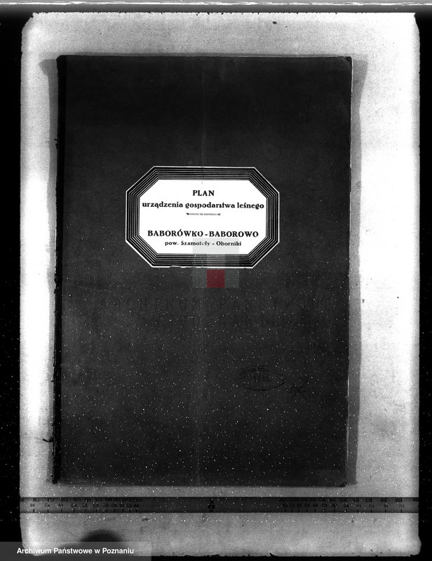 image.from.unit.number "Plan urządzenia gospodarstwa leśnego Baborówko-Baborowo powiat szamotulsko-obornicki 1929-1939"