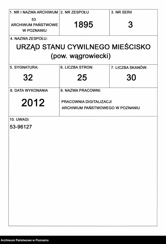 Obraz 1 z jednostki "Księga małżeństw"