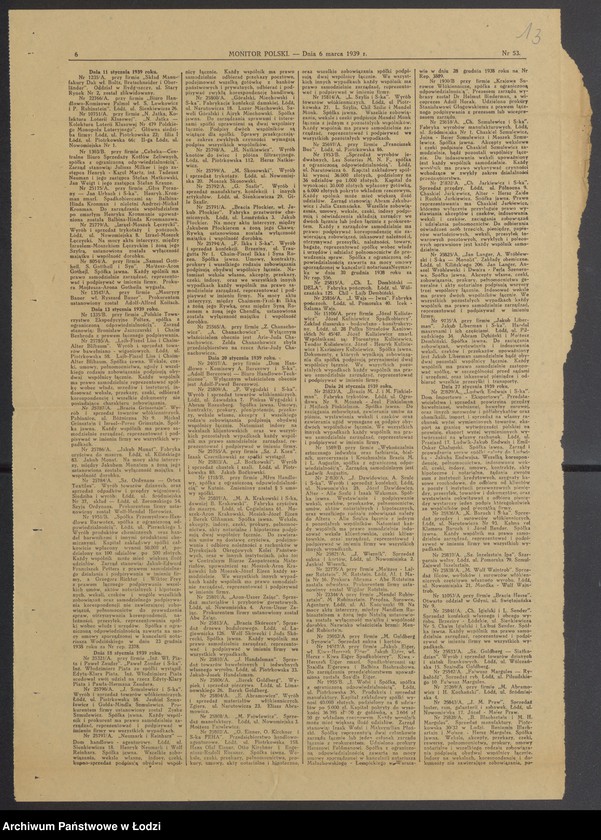 Obraz 15 z jednostki "Izrael Tusk, Szlama Tusk- fabryka wyrobów włókienniczych"