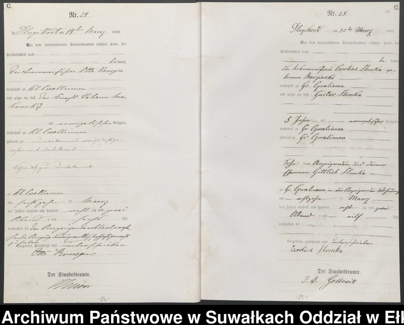 image.from.unit.number "[Sterbe-Haupt-Register des Königlich Preussischen Standes-Amtes Kumilsko Kreis Johannisburg]"
