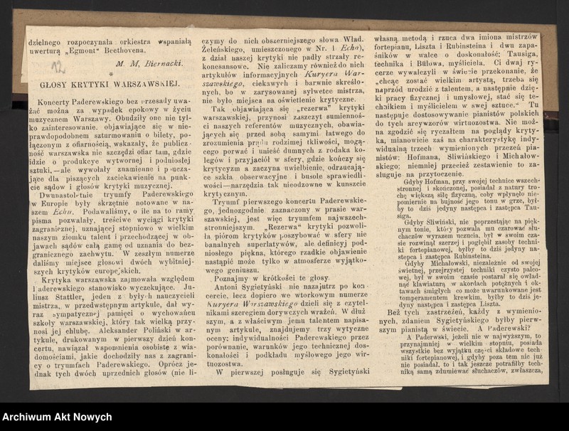 image.from.unit.number "Tournée en Pologne et Russie. Janvier-Mars 1899 (Wycinki prasowe i programy koncertów w Królestwie Polskim, Rosji oraz Galicji; wiersz J. A. Święcickiego)"