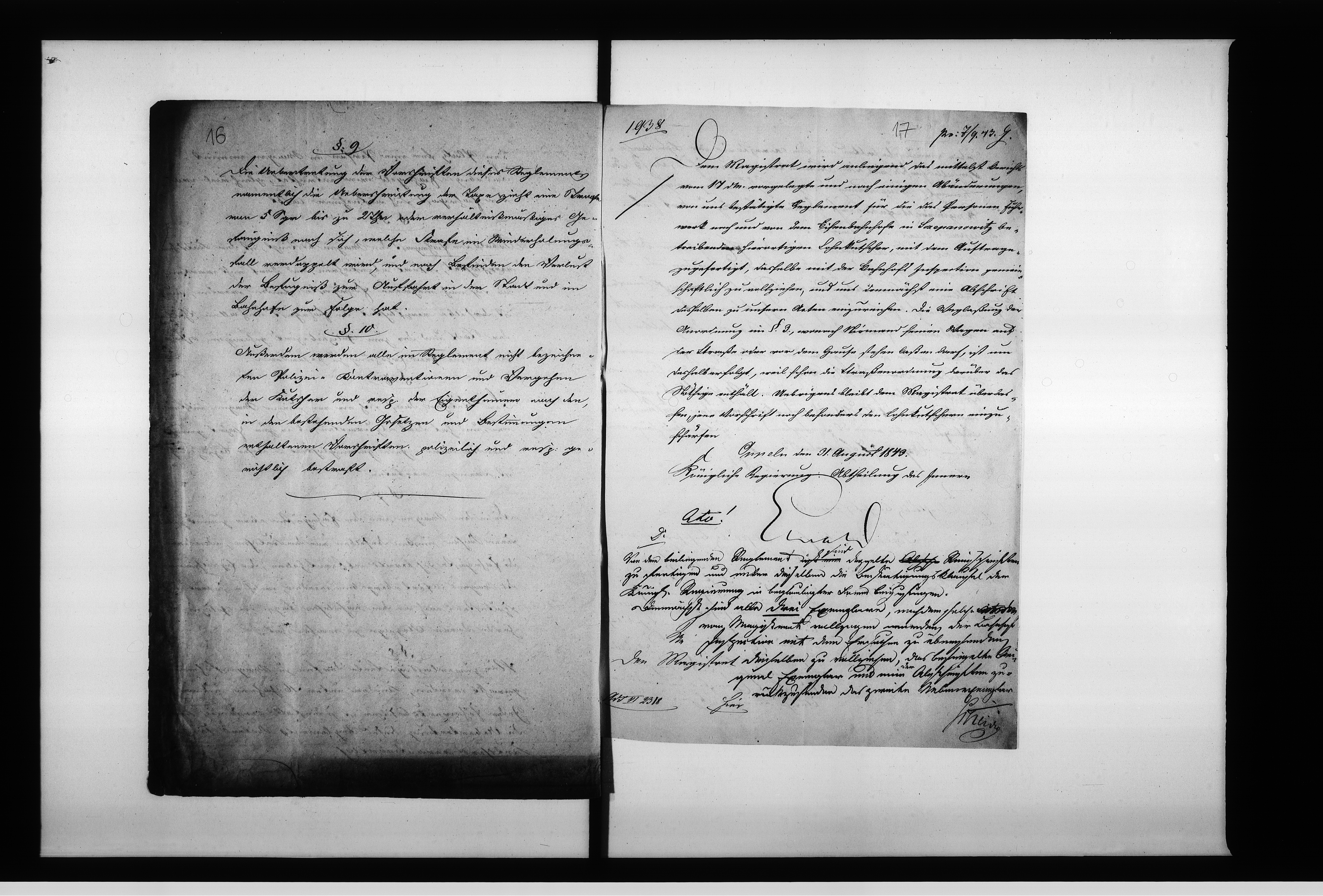 Obraz 15 z jednostki "Acta des Magistrats zu Oppeln betreffend: den Entwurf des Reglements für diejenigen hiesigen Lohnkutscher, welche das Personen Fuhrwerk nach dem Bahnhofe zu Sczepanowitz jetzt zu Oppeln betrieben Vol: I"