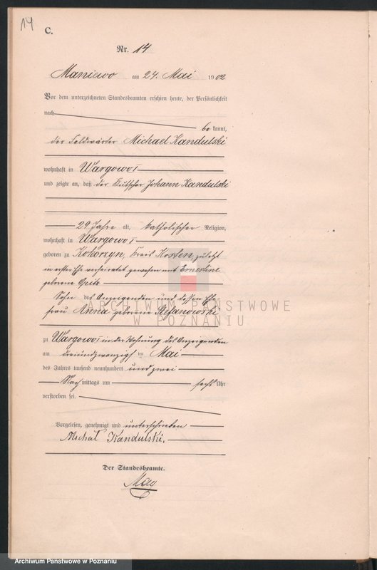 Obraz 17 z jednostki "Sterbe-Haupt-Register"