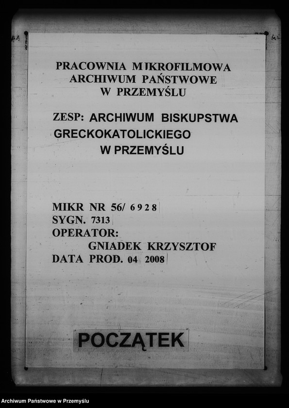 Obraz 1 z jednostki "[Kopie ksiąg metrykalnych parafii Krynica (dekanat Medenice)]"