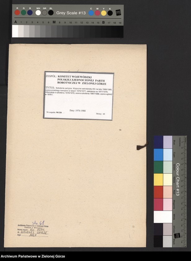 image.from.unit.number "Szkolenie partyjne. Wytyczne sekretariatu KC na lata 1988/1989, ocena przebiegu kampanii w latach 1976/1977, założenia na 1977/1978, informacja o szkoleniu 1978/1979, ocena szkolenia 1987/1988, ocena agitacji w 1978 r."