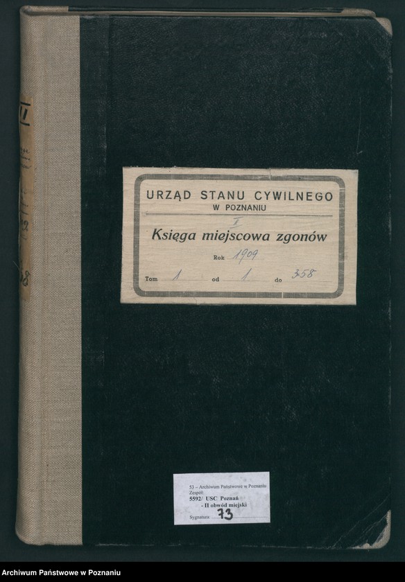 Obraz 2 z jednostki "Księga miejscowa zgonów tom I [Rejestr główny zgonów]"
