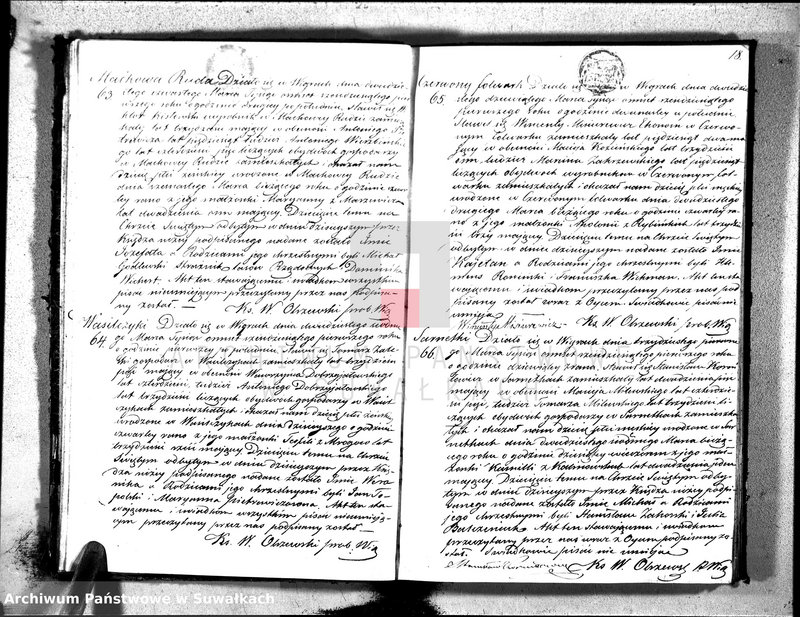 Obraz 20 z jednostki "Duplikat akt urodzonych, zaślubionych i zmarłych parafii wigierskiej w roku 1861"