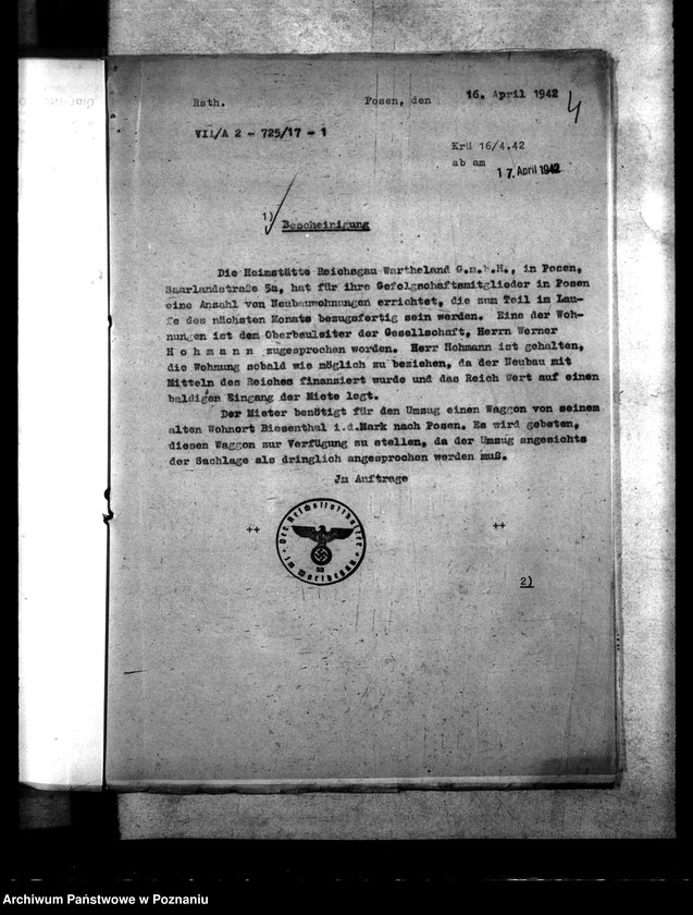 Obraz 10 z jednostki "Posener Kleinwohnungsbau- Gesellschaft mit beschränkter Haftung"