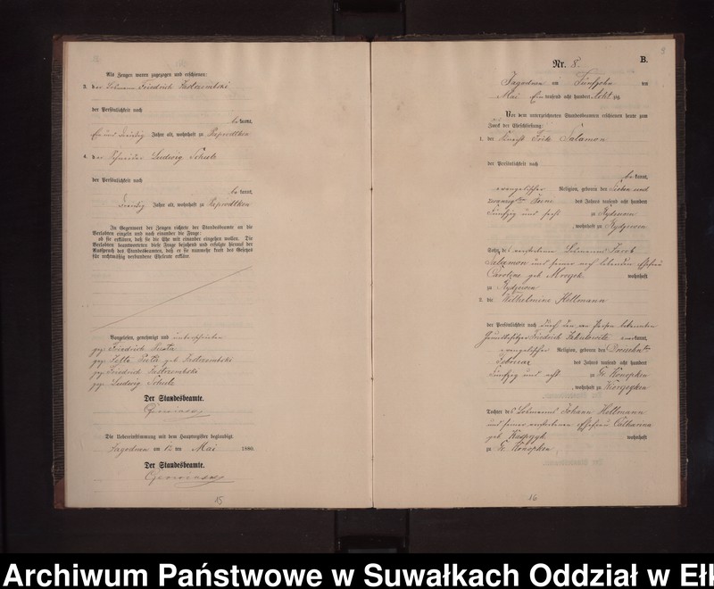 image.from.unit.number "Heiraths-Neben-Register des Preussischen Standes-Amtes Rydzewen Kreis Loetzen"