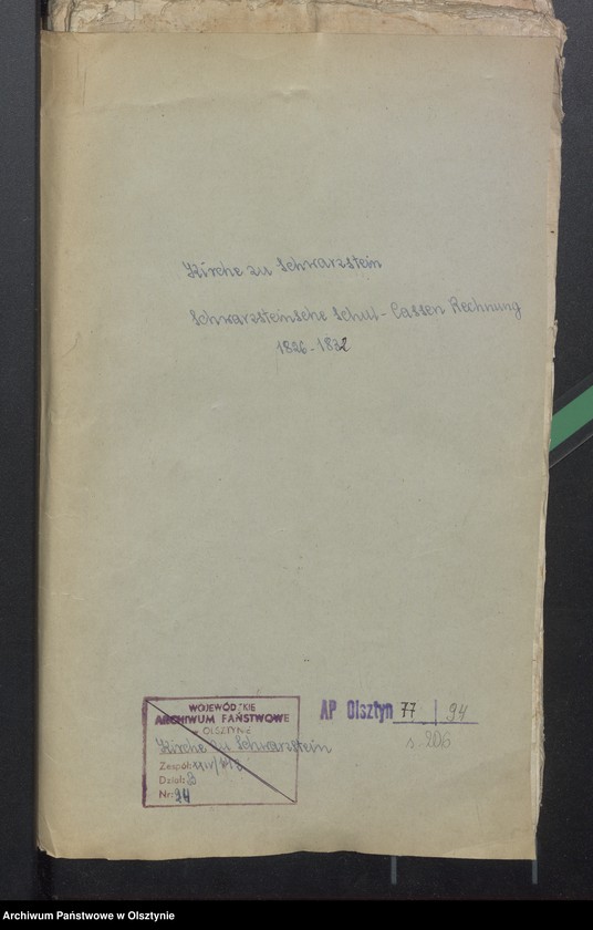 image.from.unit.number "Schwarzsteinsche Schul-Cassen Rechnung"