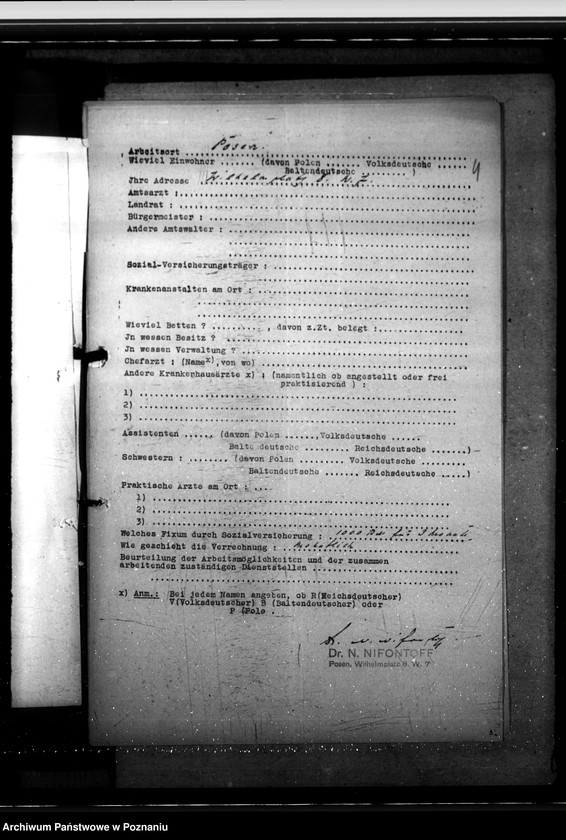 Obraz 9 z jednostki "Amtsärzte - Kreis Posen - Land (wyposażenie szpitali)"