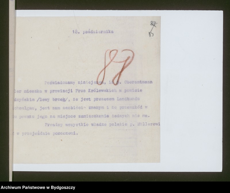 image.from.unit.number "Sprawy aprowizacyjne [wywóz żywności do Gdańska i Niemiec]"