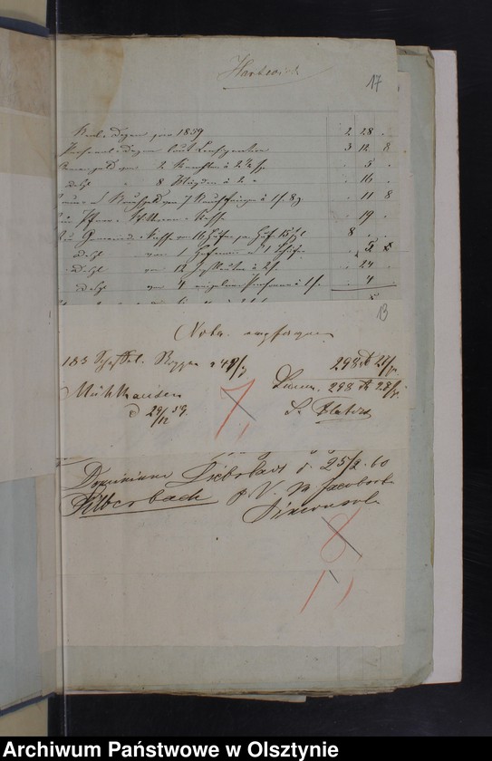 image.from.unit.number "Beläge pro 1859/60 von Geld Rechnung Silberbach"