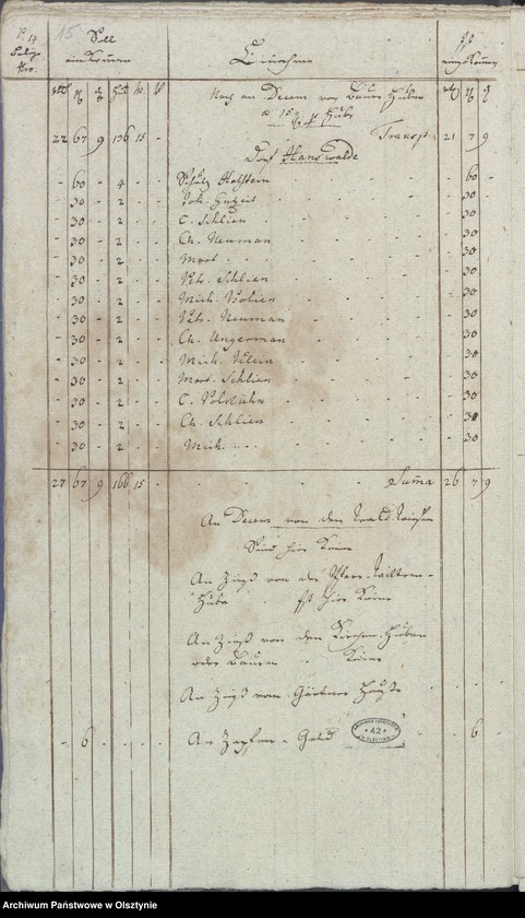 image.from.unit.number "Jahr Kirchen Rechnung der Gross Engelauschen Kirchen aller Einnahme und Ausgabe wie auch Bau-Rechnung"
