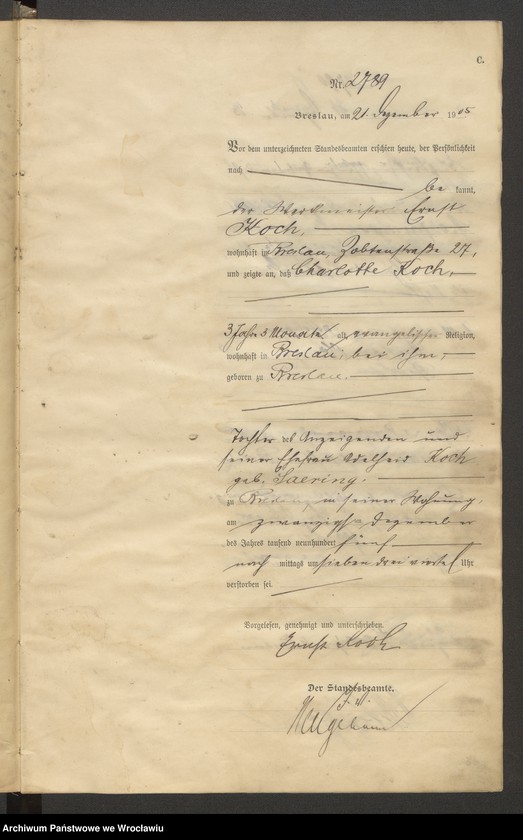 image.from.unit.number "Sterbe-Haupt-Register Breslau II 1905 Band 8"