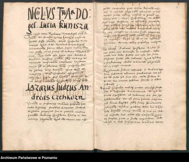 Obraz 10 z jednostki "Liber controversiarum coram spectabili consulatu Posnaniensi ab anno 1535 usque ad annum 1538."