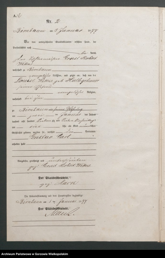 Obraz z jednostki "Geburts - Neben - Register (miasto)"