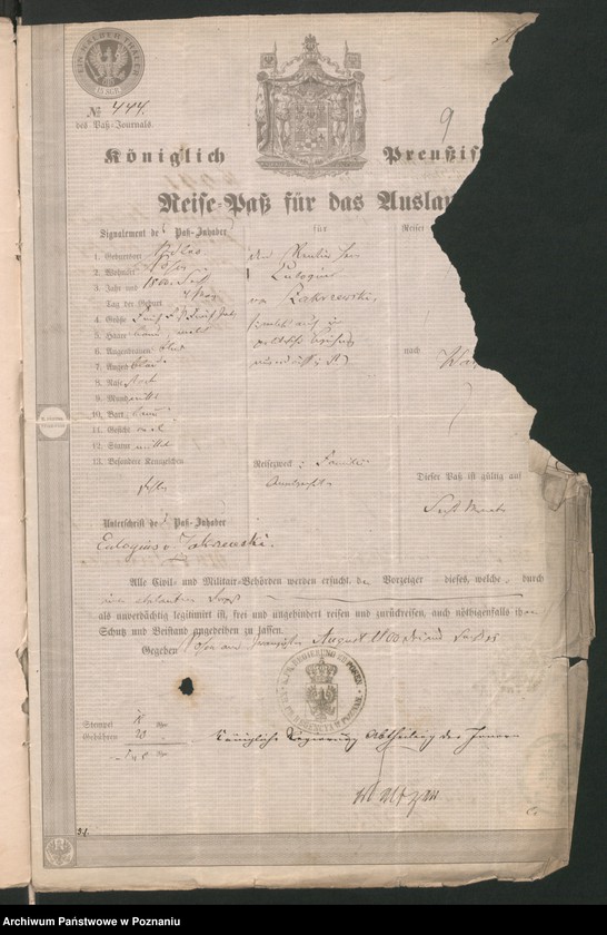 Obraz 15 z jednostki "A. betr. den Gutsbesitzer Konstantin von Zakrzewski von Tursko, Kreis Pleschew"