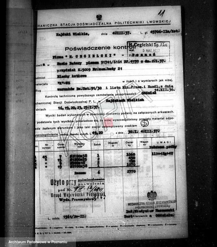 Obraz 15 z jednostki "Miejskie Zakłady Światła, Siły i Wodociągów w Lesznie nr woj. kotła 6841"