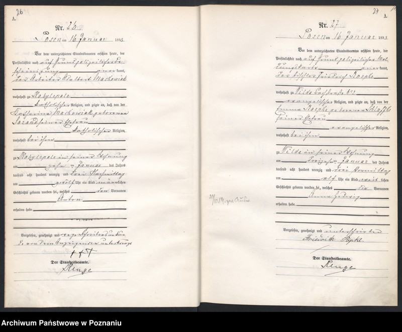 Obraz 16 z jednostki "Księga urodzeń t. I"