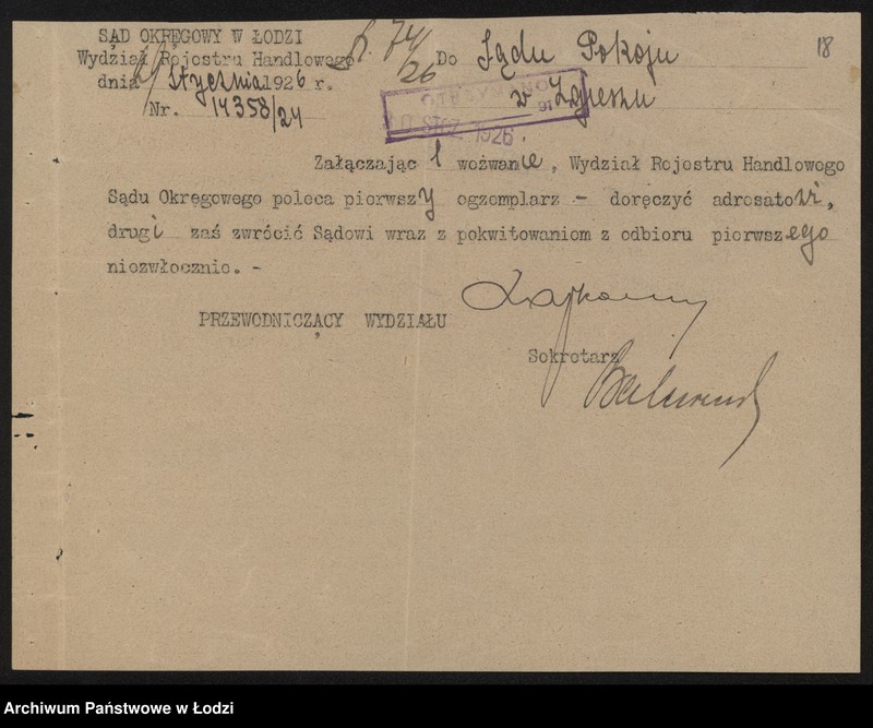 Obraz 20 z jednostki "Henoch Goldstein – sprzedaż drzewa. Zgierz"