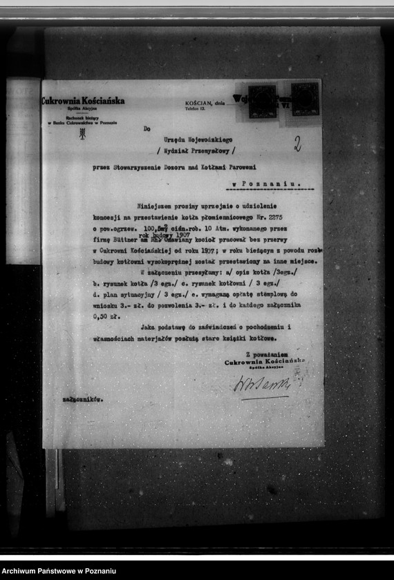 Obraz 6 z jednostki "Cukrownia w Kościanie nr woj. kotła 1867"