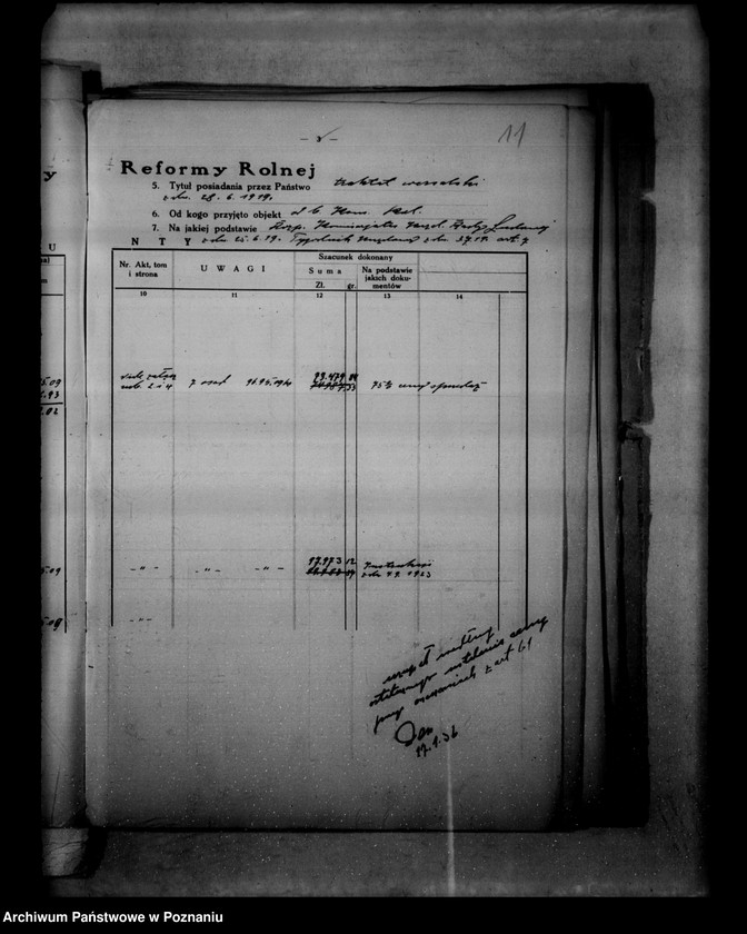 Obraz 15 z jednostki "/Wykaz szacunku przyjęcia dla państwowych nieruchomości ziemskich rozparcelowanych przed 1932/"