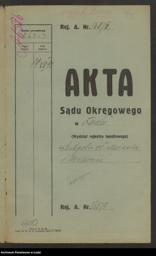 Obraz 2 z jednostki "Przedsiębiorstwo ekspedycyjne Expol właściele Szlama Manela i Icek Berkowicz"