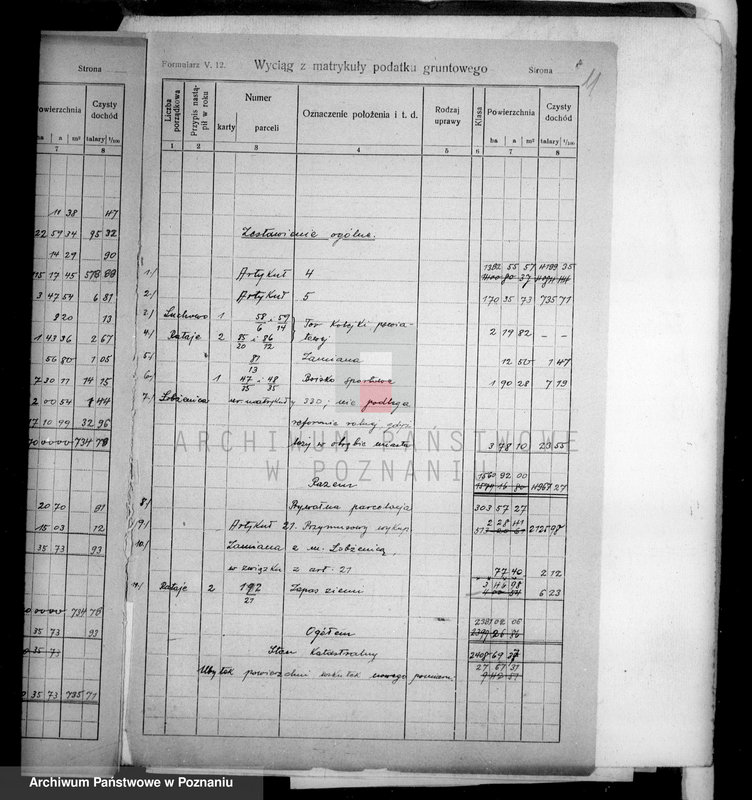 Obraz 15 z jednostki "Rejestr wyłączeń z art. 4 i 5 ustawy o wykonaniu reformy rolnej majątku Łobżenice"