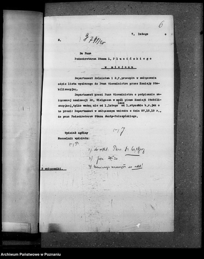 Obraz 10 z jednostki "Sprawy ogólne osobowe Departamenu Rolnictwa i Dóbr Państw. Wydział Leśny personalne ogólne"